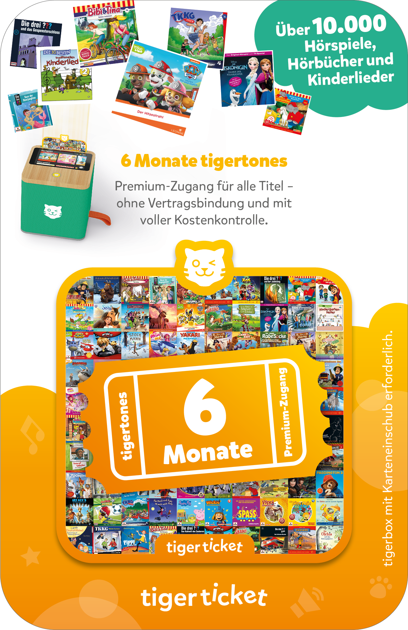 TIGERMEDIA Tigerticket - 6 Monate Tigerticket, Mehrfarbig