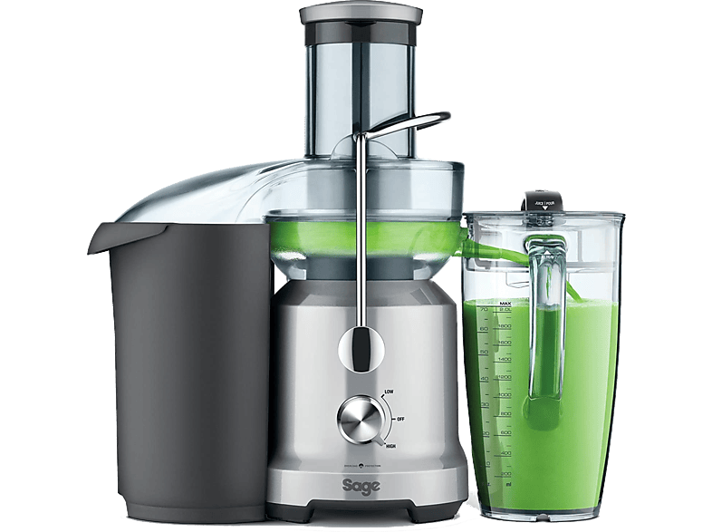 Sage SJE430SIL2CEU1 Nutri Juicer Cold in Entsafter 1250 Watt, Silber/Transparent