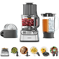 KENWOOD FDM72.990SS MultiPro XL Weigh+ Zerkleinerer Silber (Rührschüsselkapazität: 3 l, 1000 Watt)