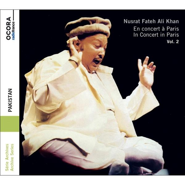 Album borító. Egy turbános, fehér ruhás férfi énekel. A 'Nusrat Fateh Ali Khan' szöveg és az album címe látható.