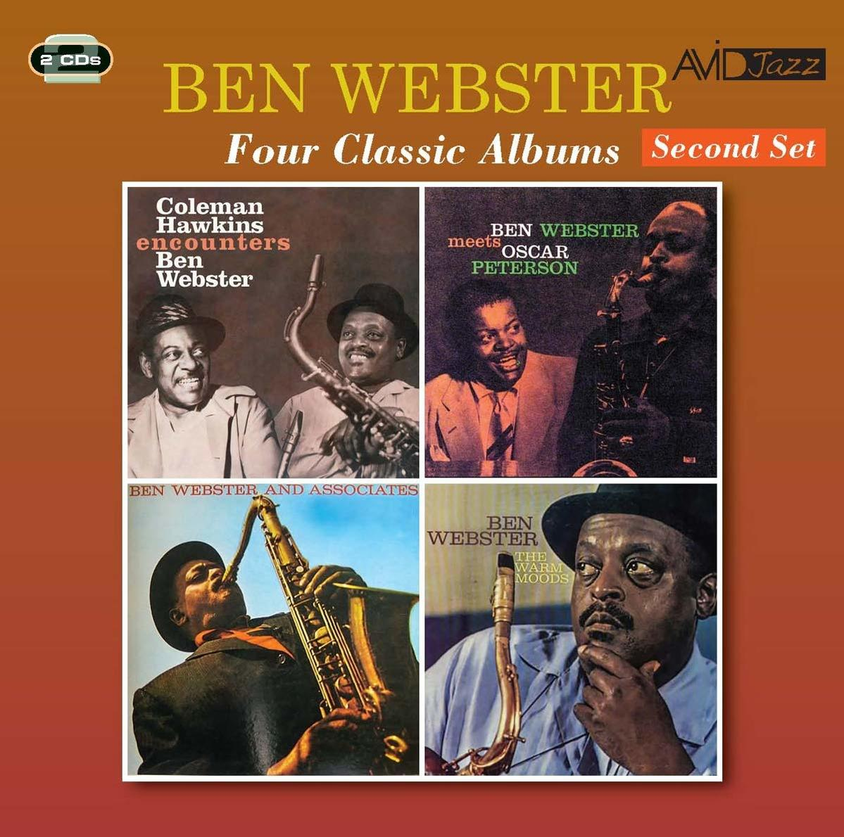 Ben Webster Four Classic Albums album borítók, jazz portrékkal.