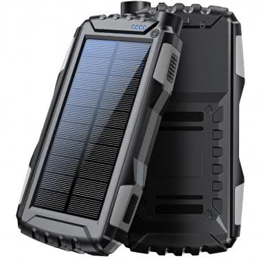 DENVER Solar Powerbank PSO-20007, 20000mAh, integrierte Taschenlampe