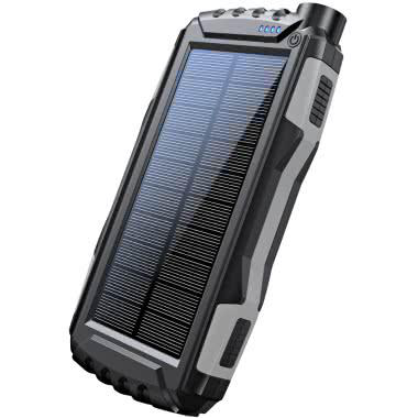 DENVER Solar Powerbank PSO-20007, 20000mAh, integrierte Taschenlampe