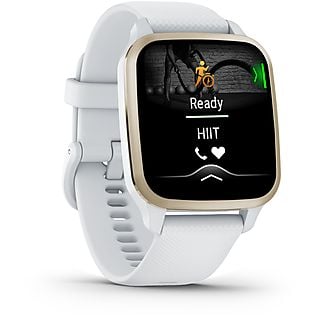 GARMIN Smartwatch Venu® Sq 2, 40mm, Weiß/Cremegold