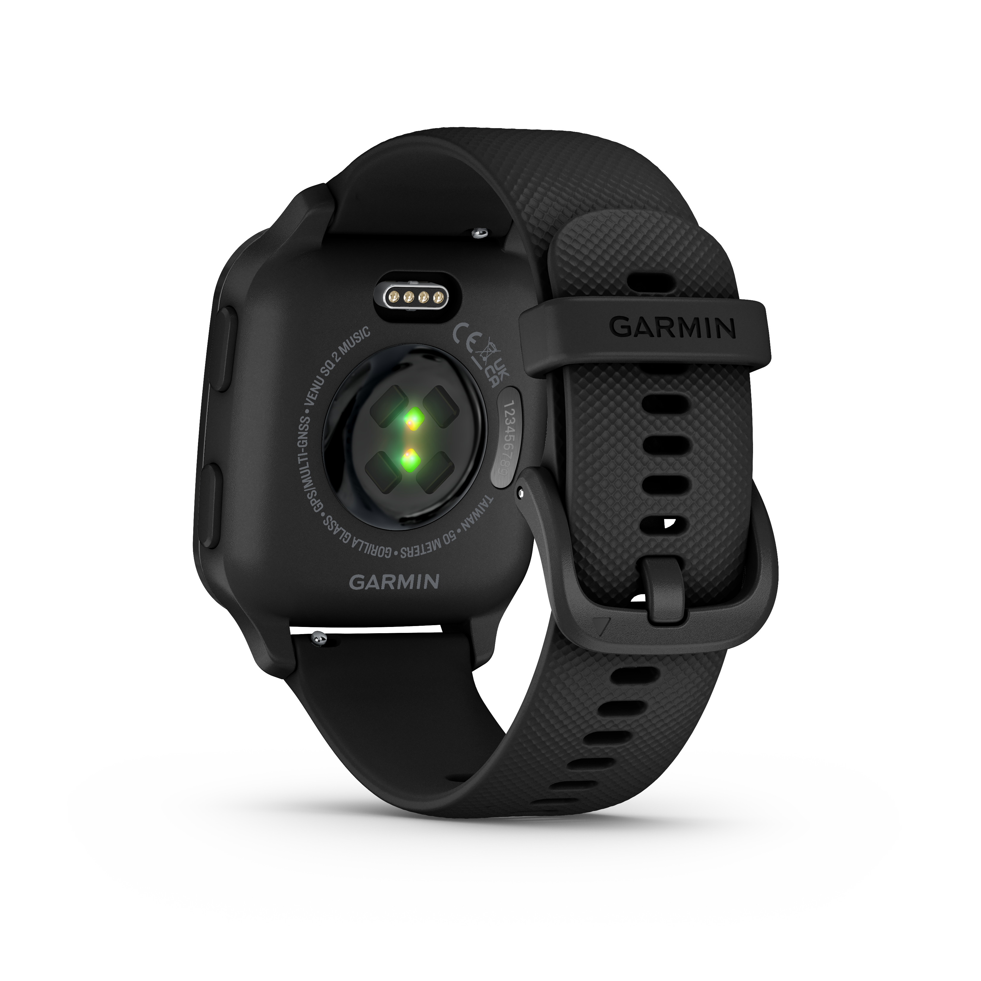GARMIN 20 Black/Slate SQ Music 2 Silikon, Smartwatch VENU mm,