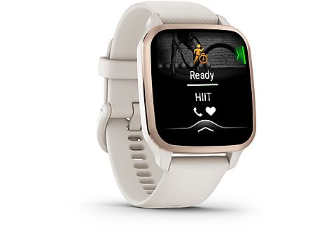 Smartwatch GARMIN VENU SQ 2 Music Smartwatch Silikon, 20 mm, Ivory/Peach  Gold | MediaMarkt