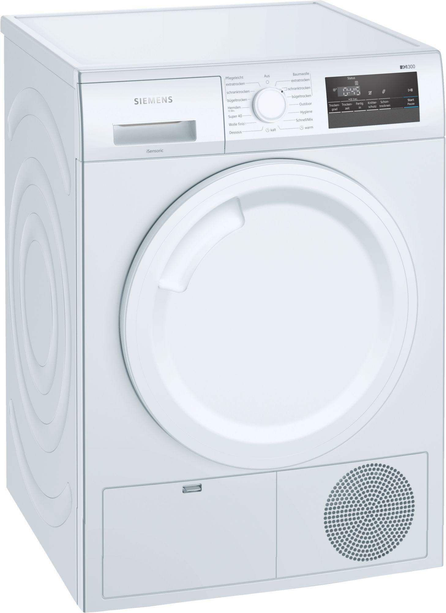 SIEMENS WT43N202 Trockner iQ300 (8 kg, B, Weiß)