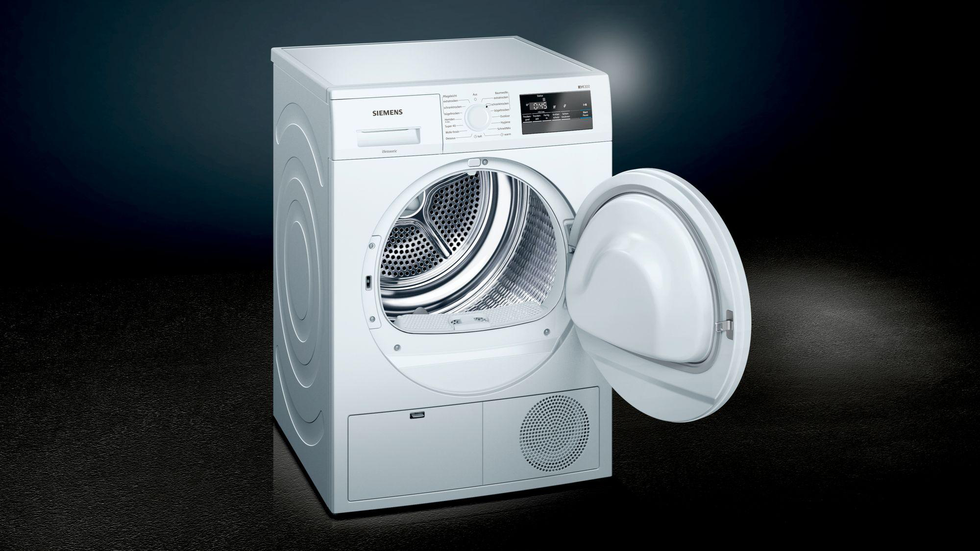 SIEMENS WT43N202 Trockner iQ300 (8 kg, B, Weiß)