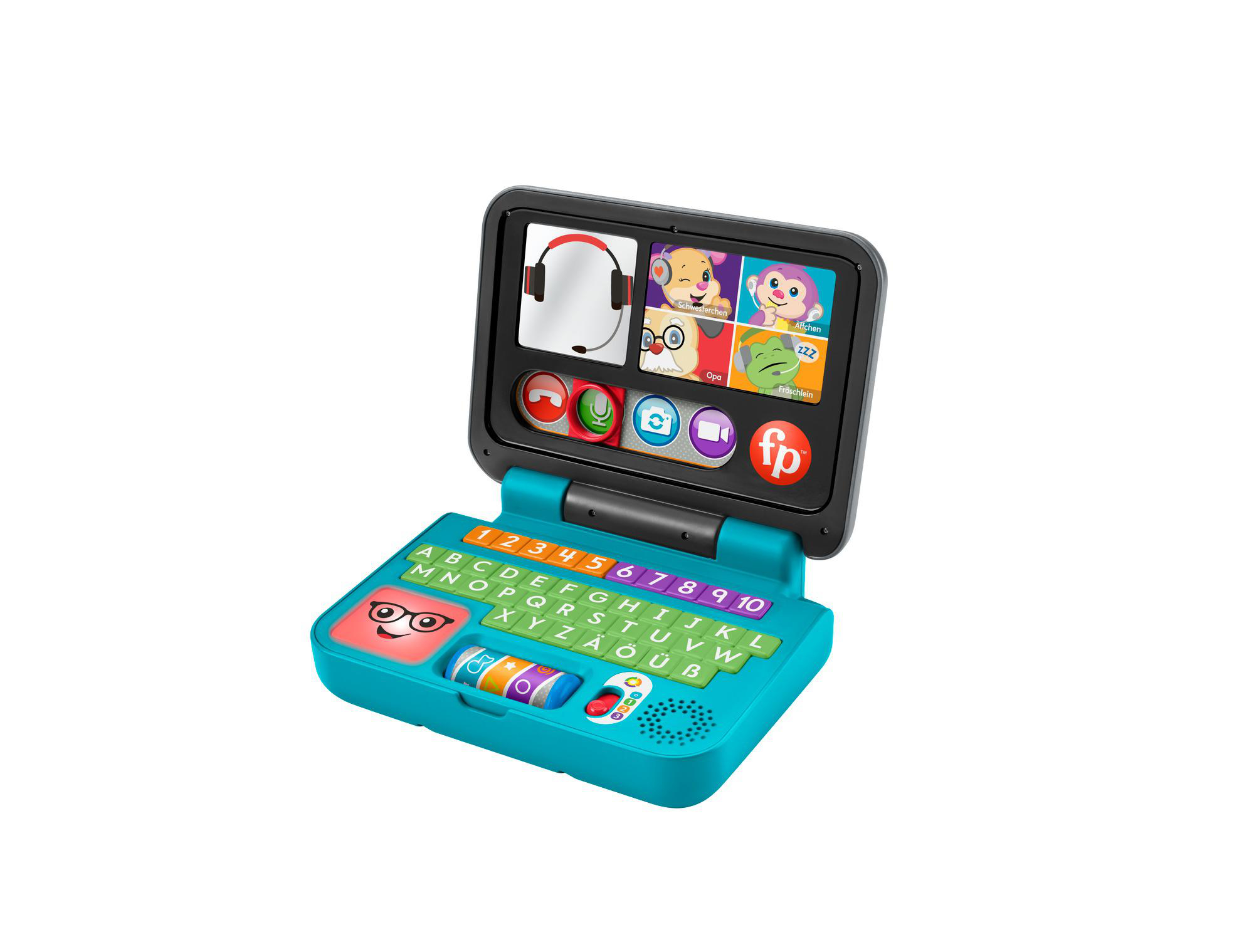 FISHER PRICE Spielzeuglaptop Mehrfarbig & Lernspaß (Licht Lernspielzeug Laptop, Musik)