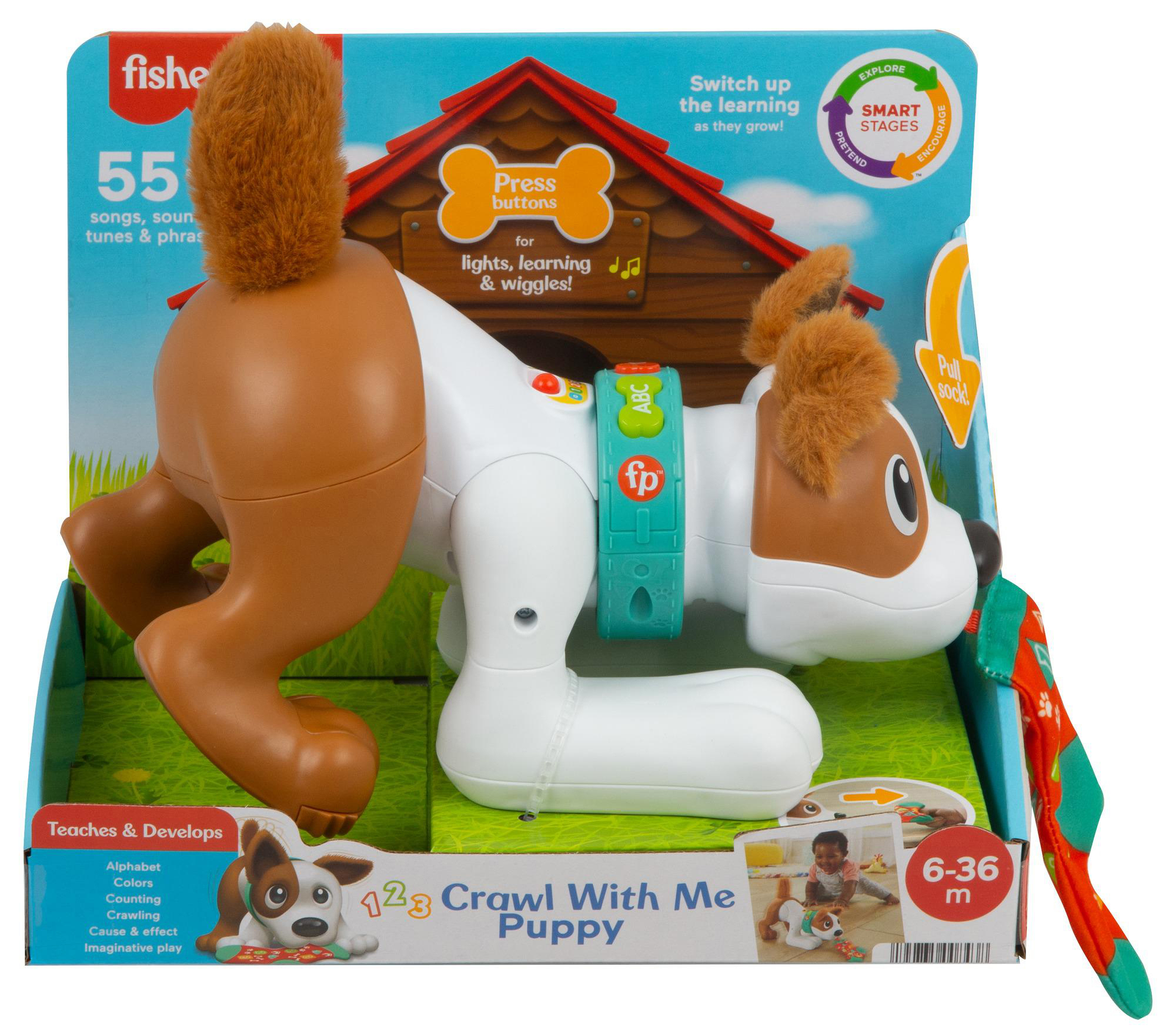 FISHER PRICE Spielzeughund Babyspielzeug Bello Mehrfarbig