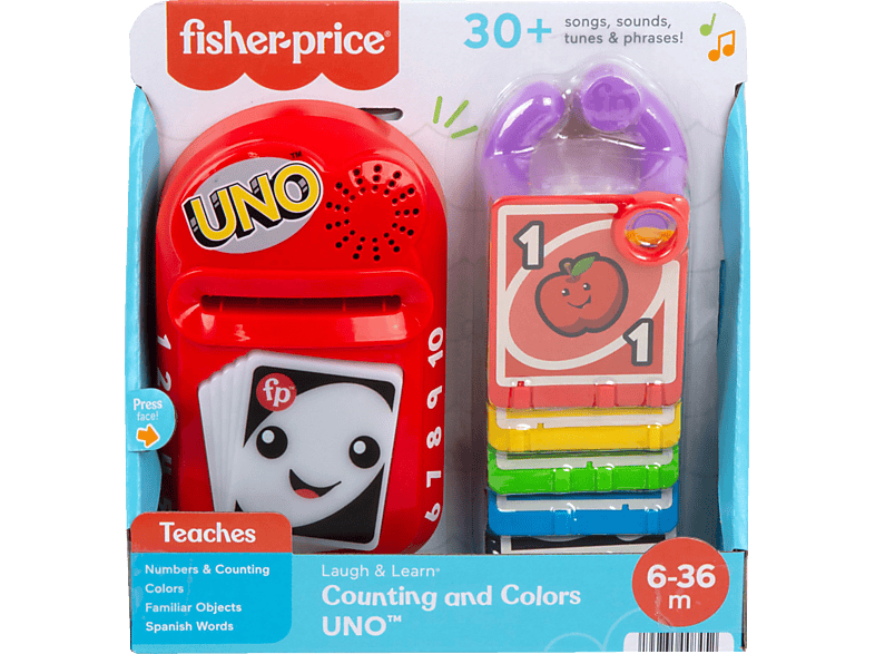 FISHER PRICE Babyspielzeug Baby Lernspaß Uno, Mehrfarbig Lernspielzeug