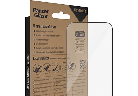 PANZERGLASS Apple iPhone (2022) Pro 6.1 UWF - Anti-Bacterial with EasyAligner screenprotector