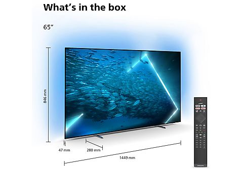 OLED TV PHILIPS 65OLED707/12 OLED TV (Flat, 65 Zoll / 164 cm, UHD 4K, SMART  TV, Ambilight, Android TV™ 11 (R)) | MediaMarkt