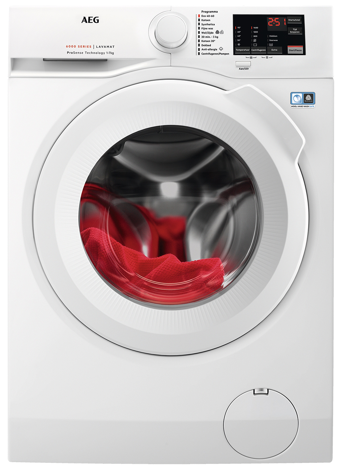 AEG LF627400 ProSense Wasmachine Wit