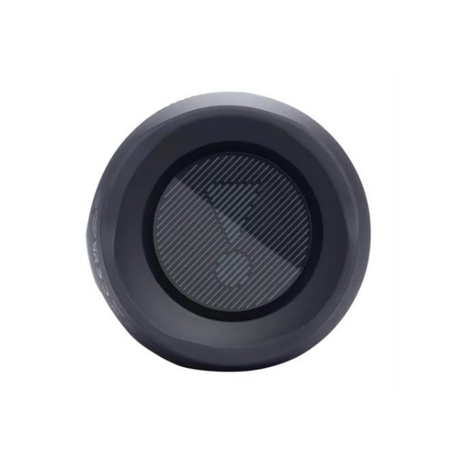 Un altavoz negro con una superficie negra.