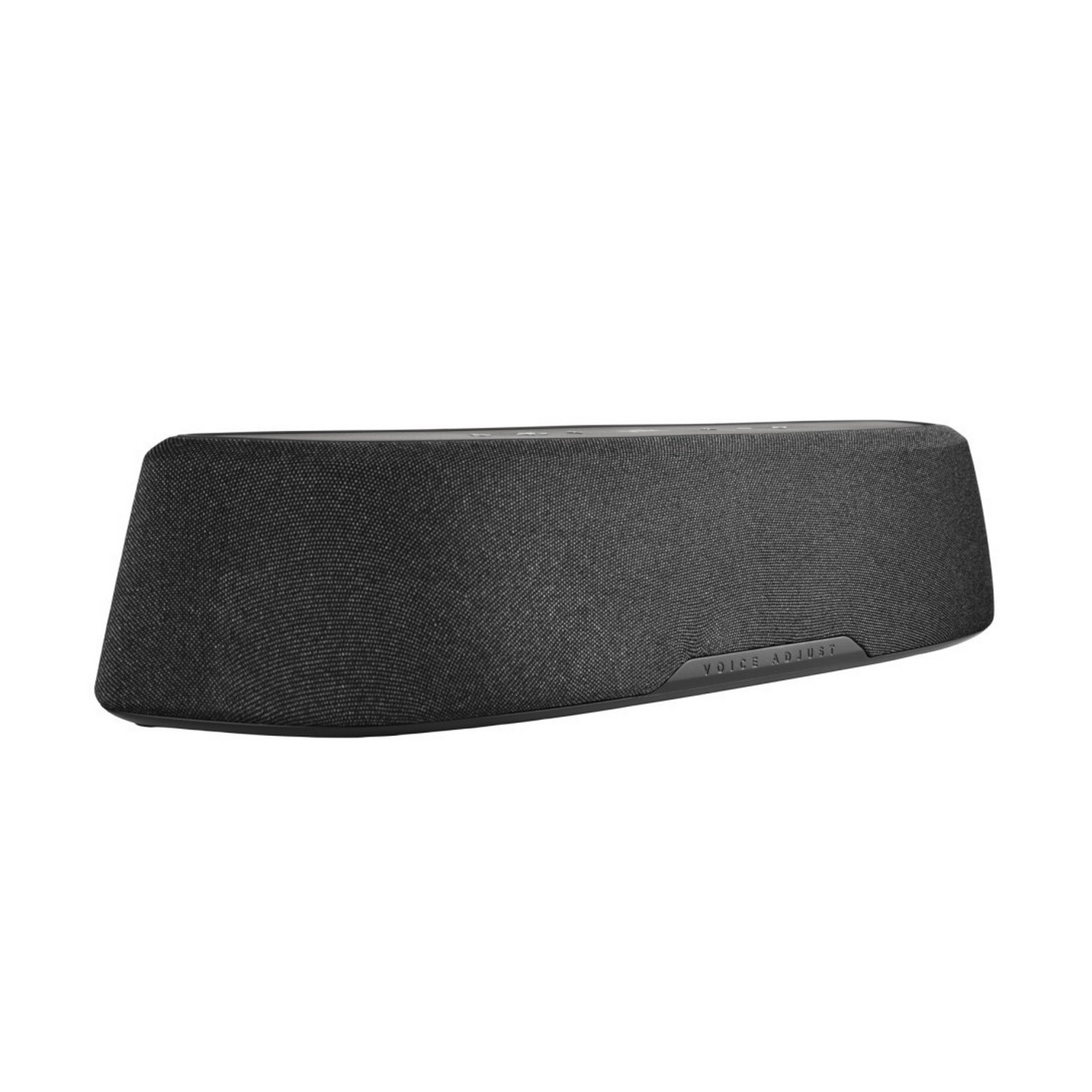 Barra de sonido negra con las palabras "VOICE ADAPT".