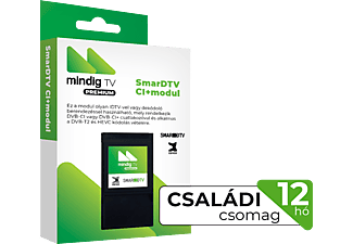 MINDIGTV PRÉMIUM Családi csomag CI+ Modullal 12 hó Előre fizetett szolgáltatás