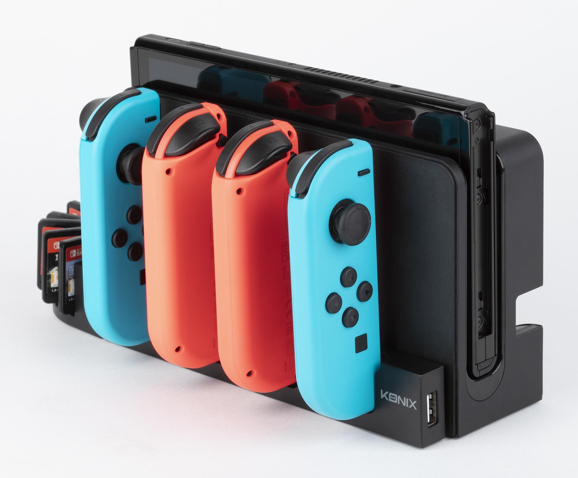 Switch, Zubehör KONIX Mehrfarbig Switch, Ladestation für Multifunktions für Nintendo