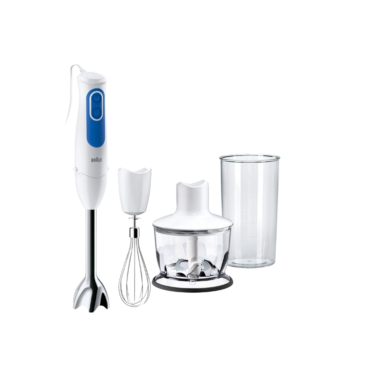 Batidora de mano - Braun Minipimer 3 MQ 3035 WH, 700 W, 2 Velocidades, Blanco