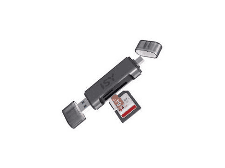 ISY ICR-6000 2-in-1-USB-Kartenleser (Micro-SD / SD)