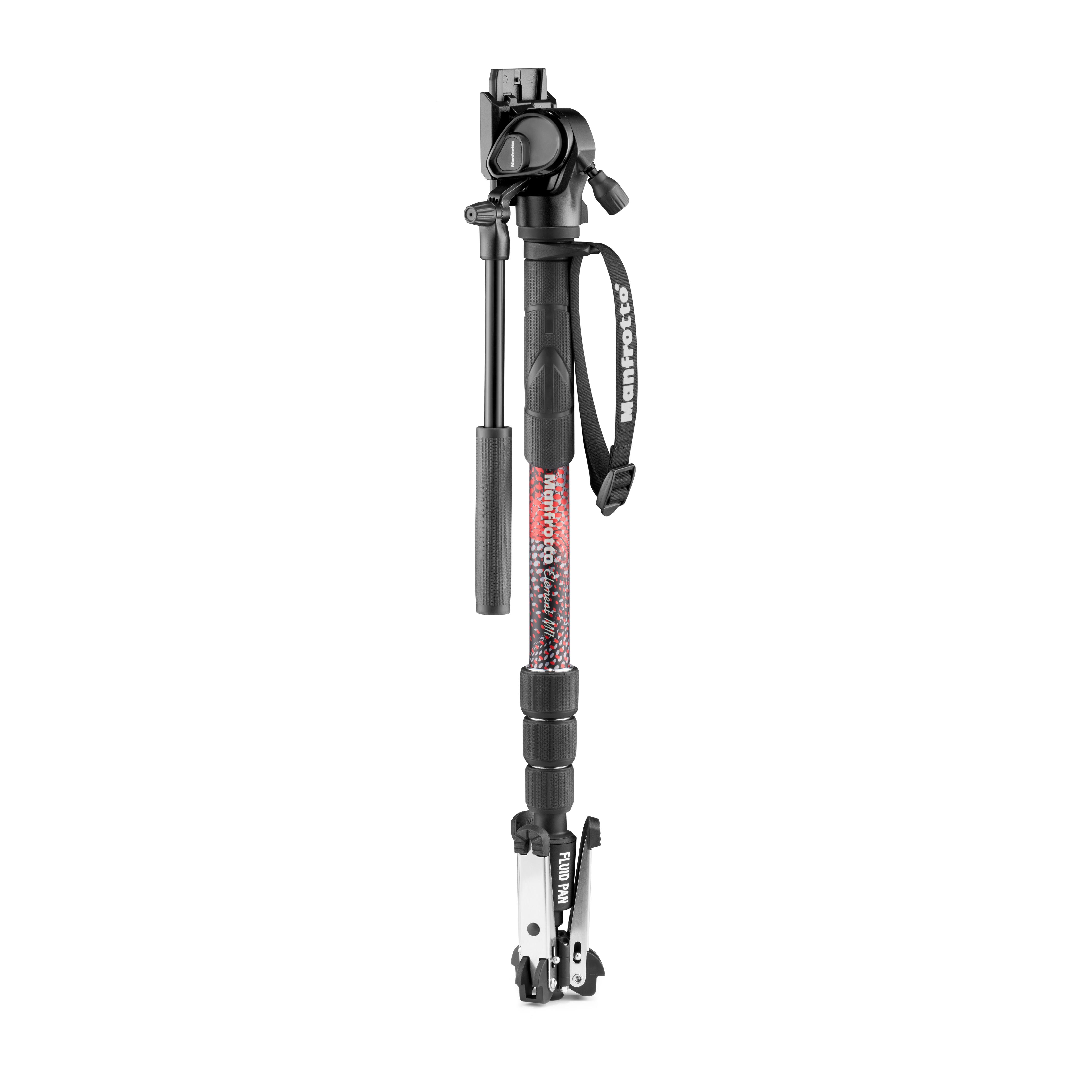 MANFROTTO MVMELMIIA4LIVE Einbein Stativ, Schwarz, Höhe offen bis 1377 mm