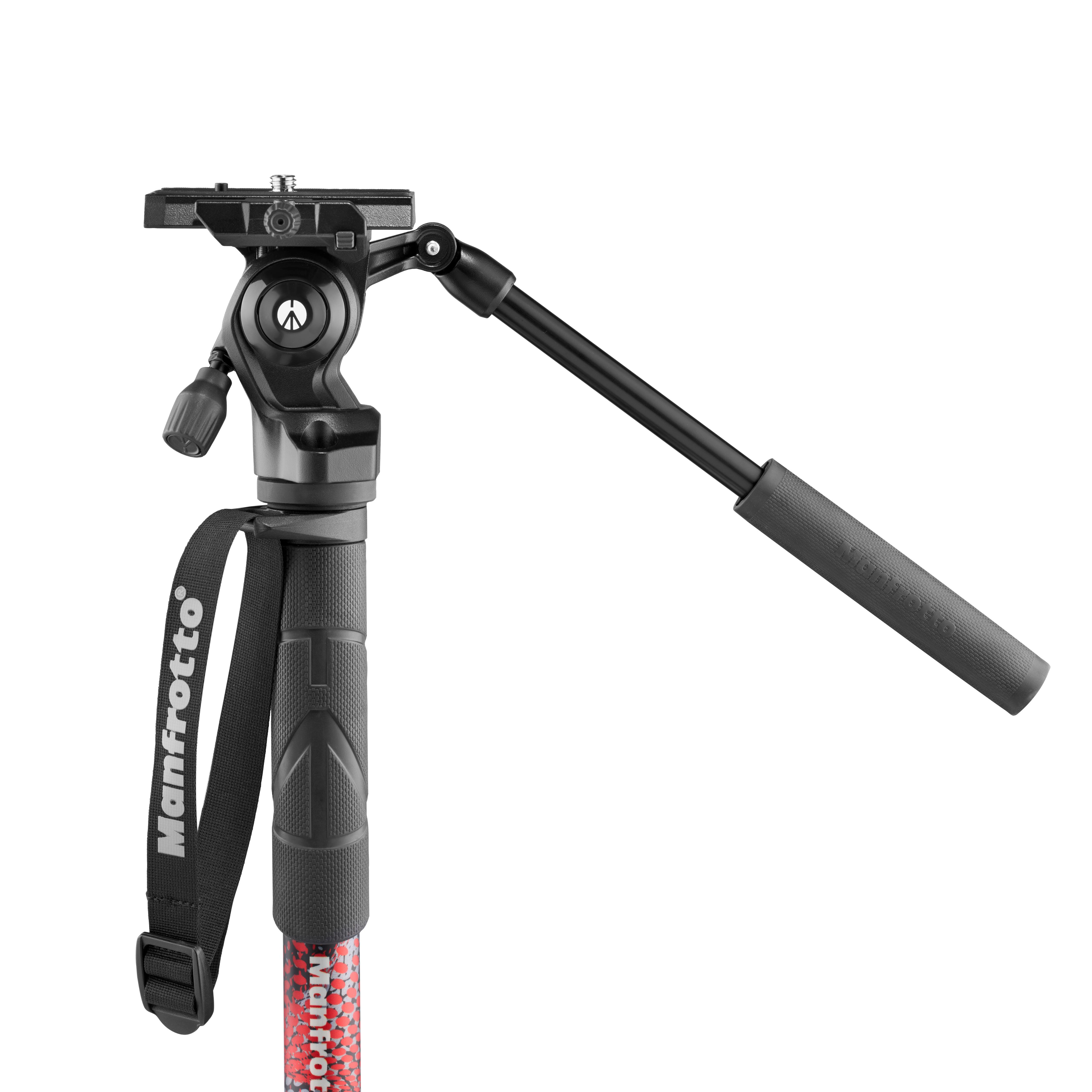 MANFROTTO MVMELMIIA4LIVE Einbein Stativ, Schwarz, Höhe offen bis 1377 mm