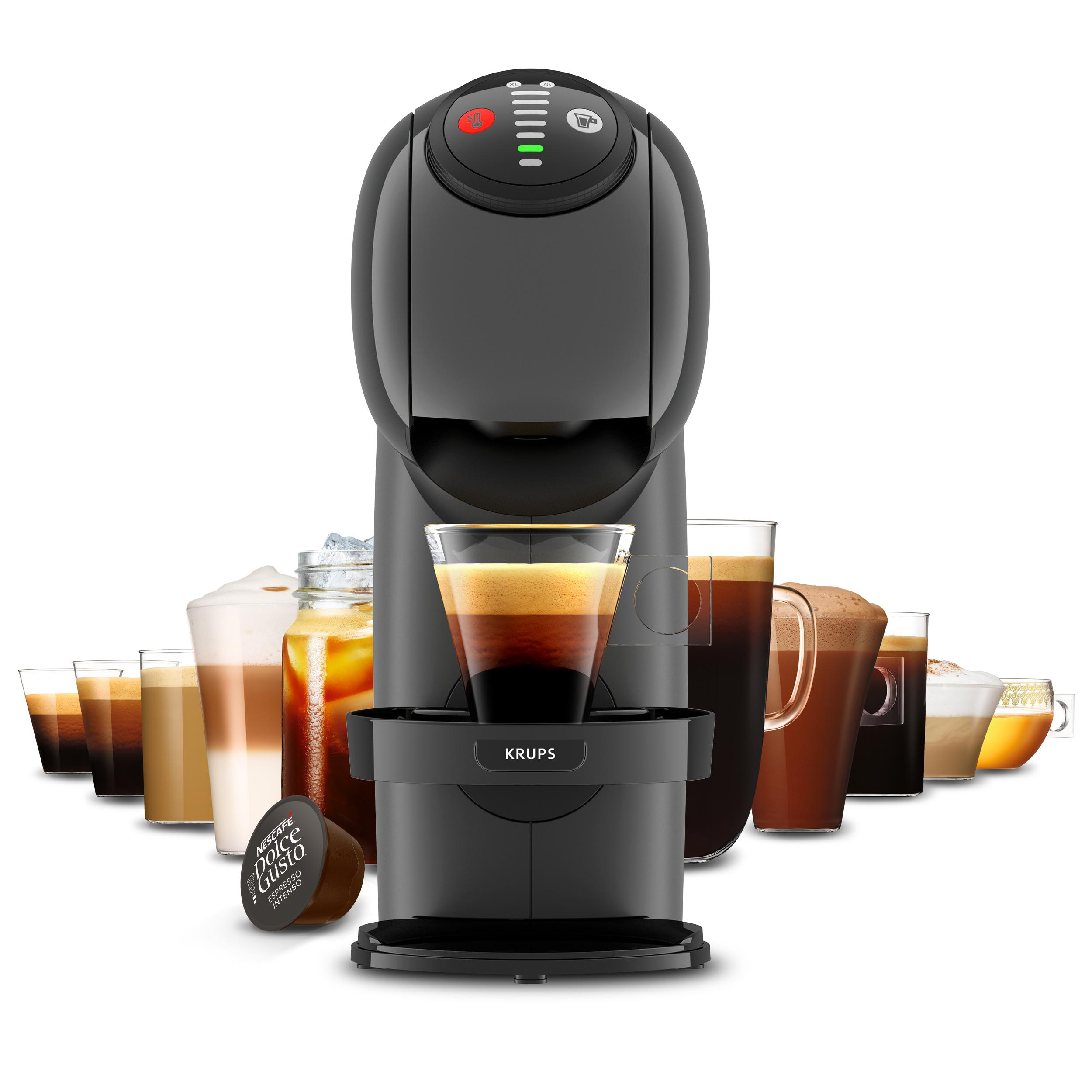 KRUPS KP240B Nescafé Dolce Gusto Genio S Kapselmaschine Anthrazit