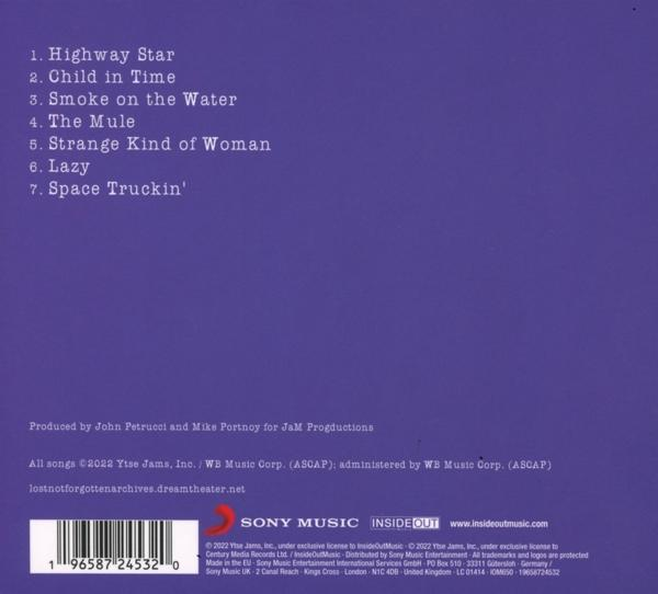 Rückseite einer Musik-CD mit Titelliste und Urheberrechtsinformationen.