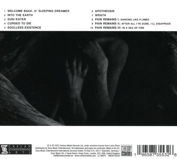 Albumcover mit Text links und Bild einer Person rechts.