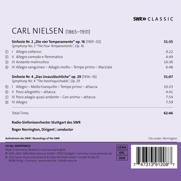 Roger/radiosymphonieorchester Stuttgart Norrington - Sinfonien 2 And 4  - (CD)