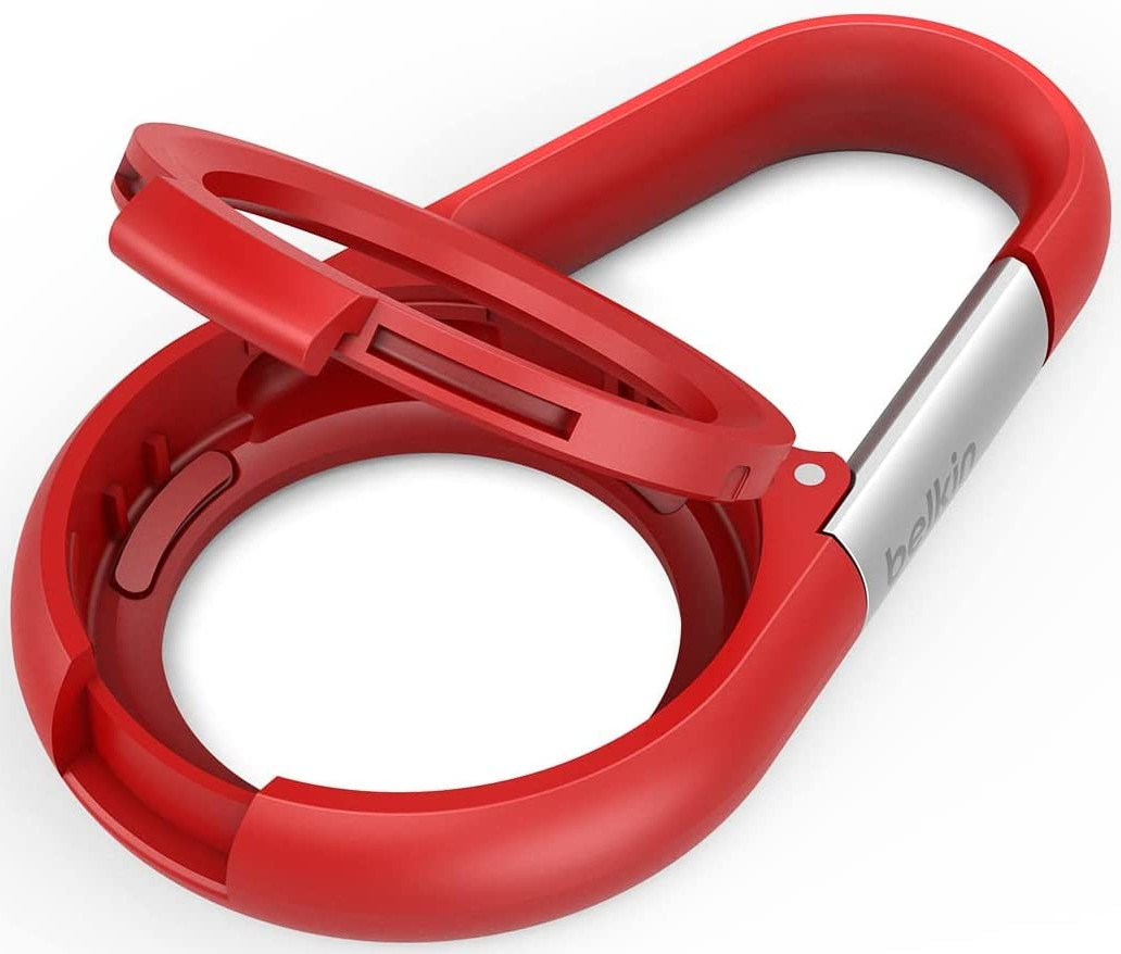 BELKIN Anneau de protection avec mousqueton pour AirTag Rouge (MSC008BTBTRD)