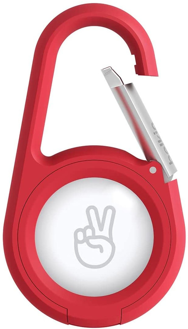 BELKIN Anneau de protection avec mousqueton pour AirTag Rouge (MSC008BTBTRD)