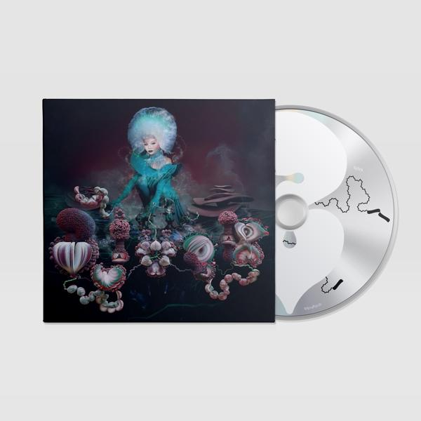CD album borítója. Egy kék ruhás nő, furcsa frizurával a borító közepén.