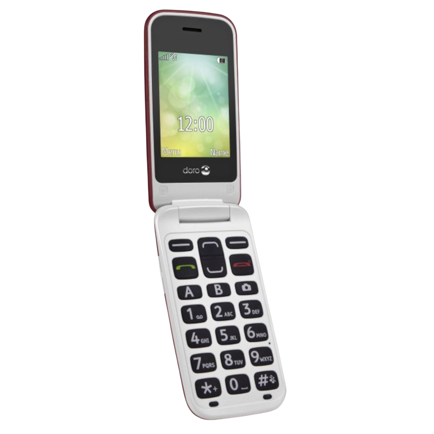 DORO 2424 - 2G Eenvoudige Klaptelefoon (Rood-Wit)