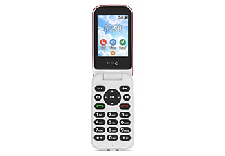 DORO 7030 - 4G Eenvoudige Klaptelefoon (Rood-Wit)