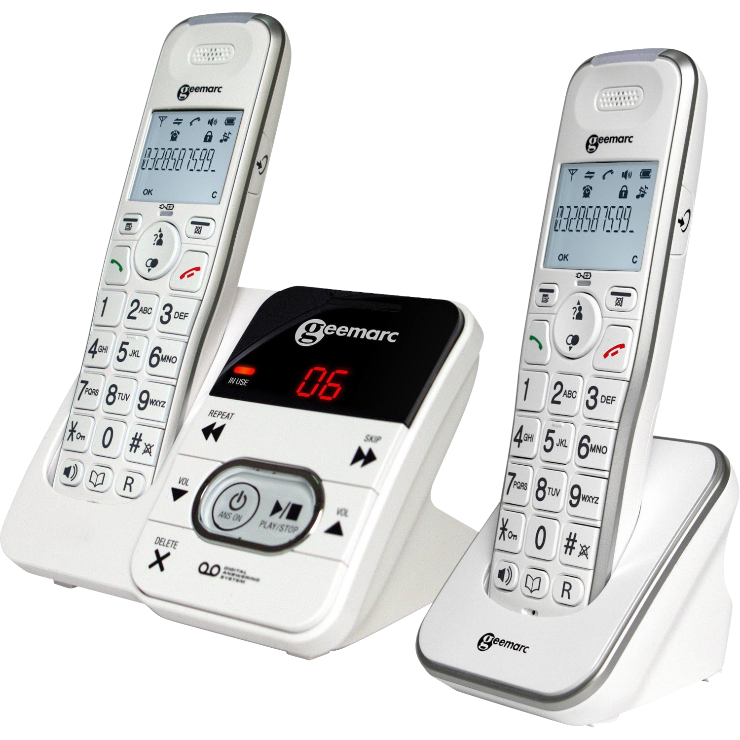 GEEMARC Amplidect 295-2 DECT met grote knoppen en antwoordapparaat (Duo ...