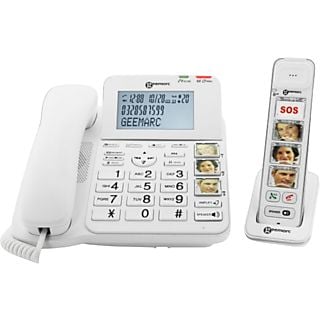 GEEMARC Amplidect Combi 295 telefoon met grote knoppen + DECT met 4 foto geheugentoetsen