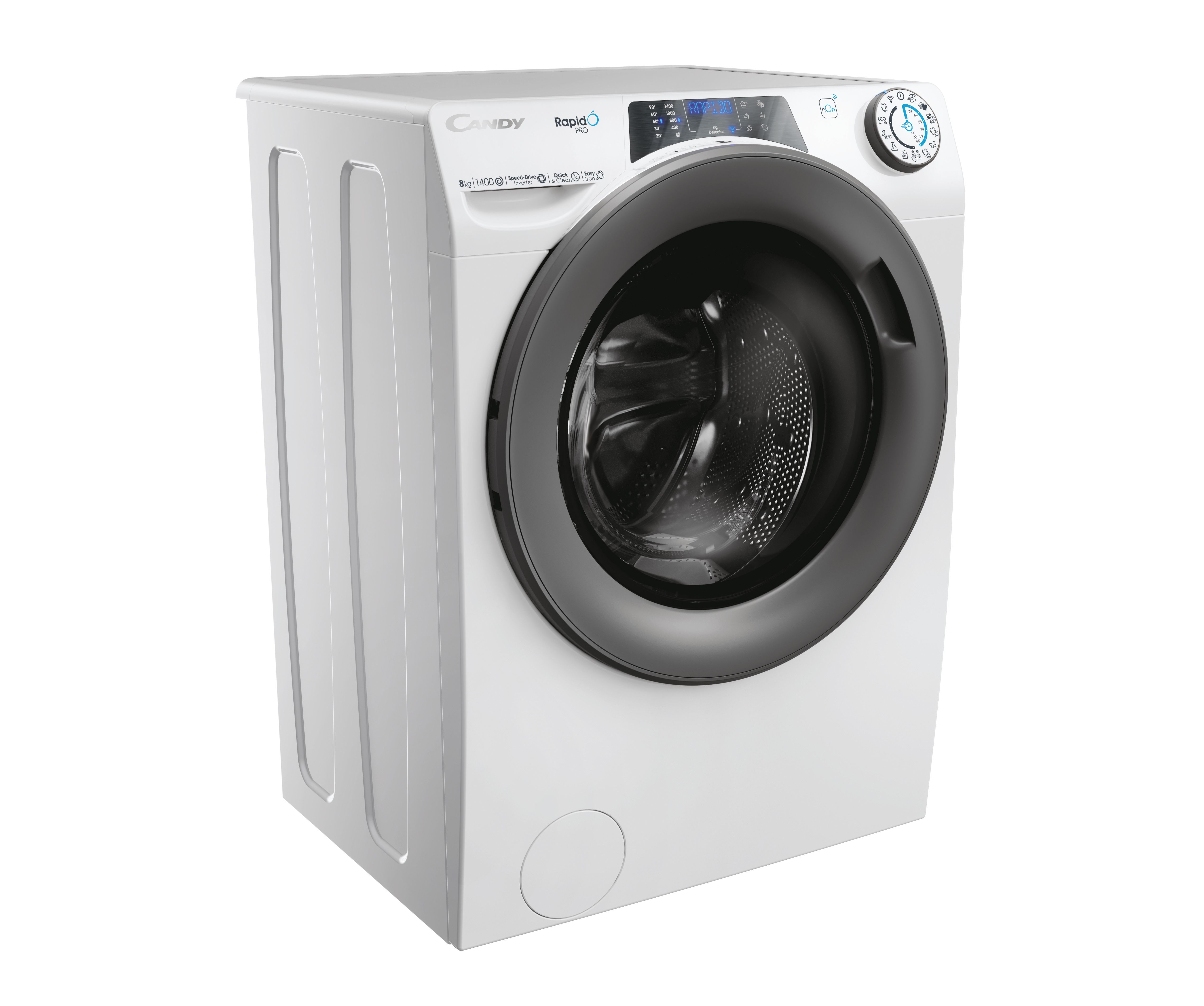 CANDY RP 486BWMR/1 okos mosógép 8 kg, A, 1400 ford./perc, érintőkijelző, WiFi+BT, inverter motor, gőz, antracit ajtó