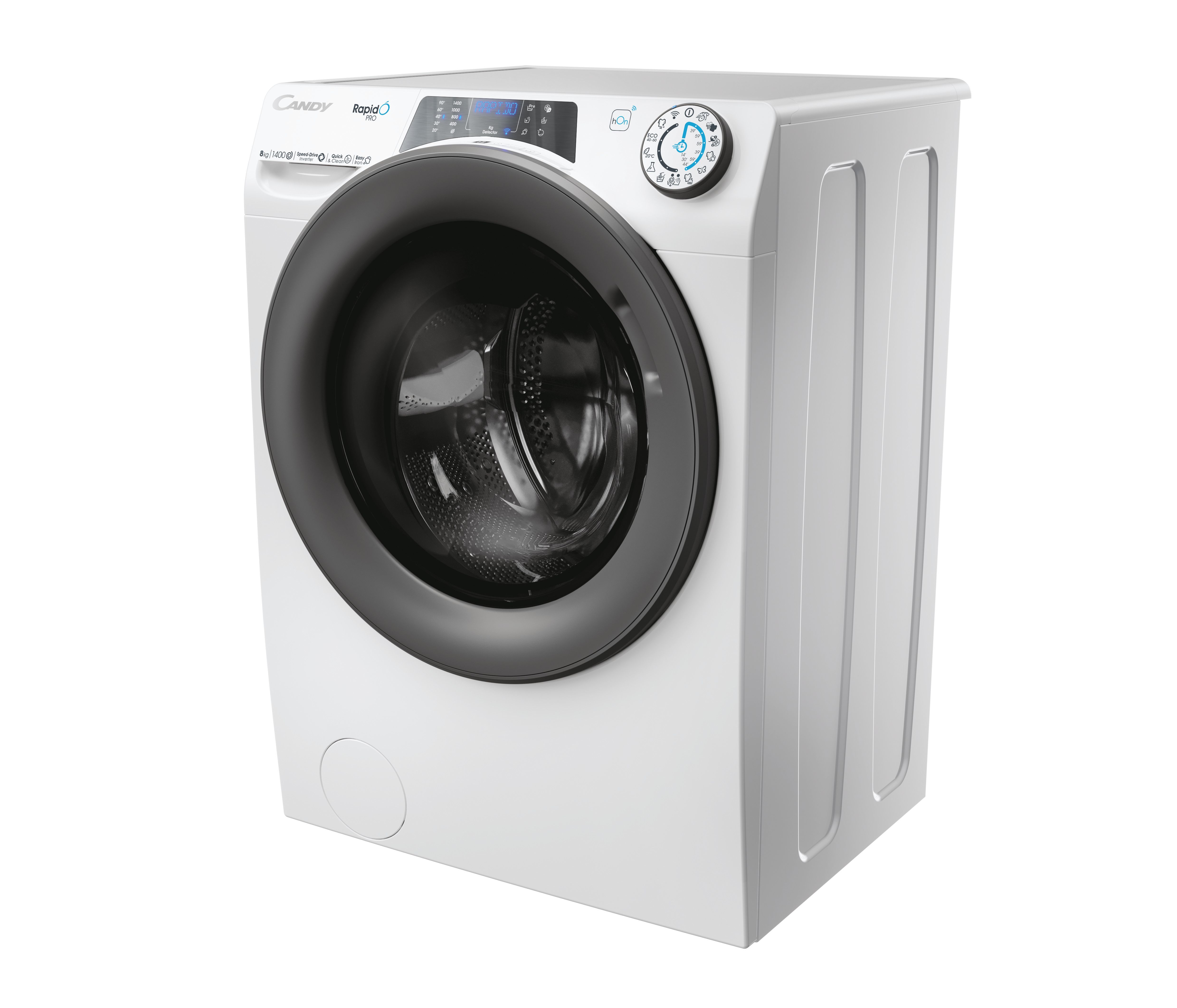 CANDY RP 486BWMR/1 okos mosógép 8 kg, A, 1400 ford./perc, érintőkijelző, WiFi+BT, inverter motor, gőz, antracit ajtó