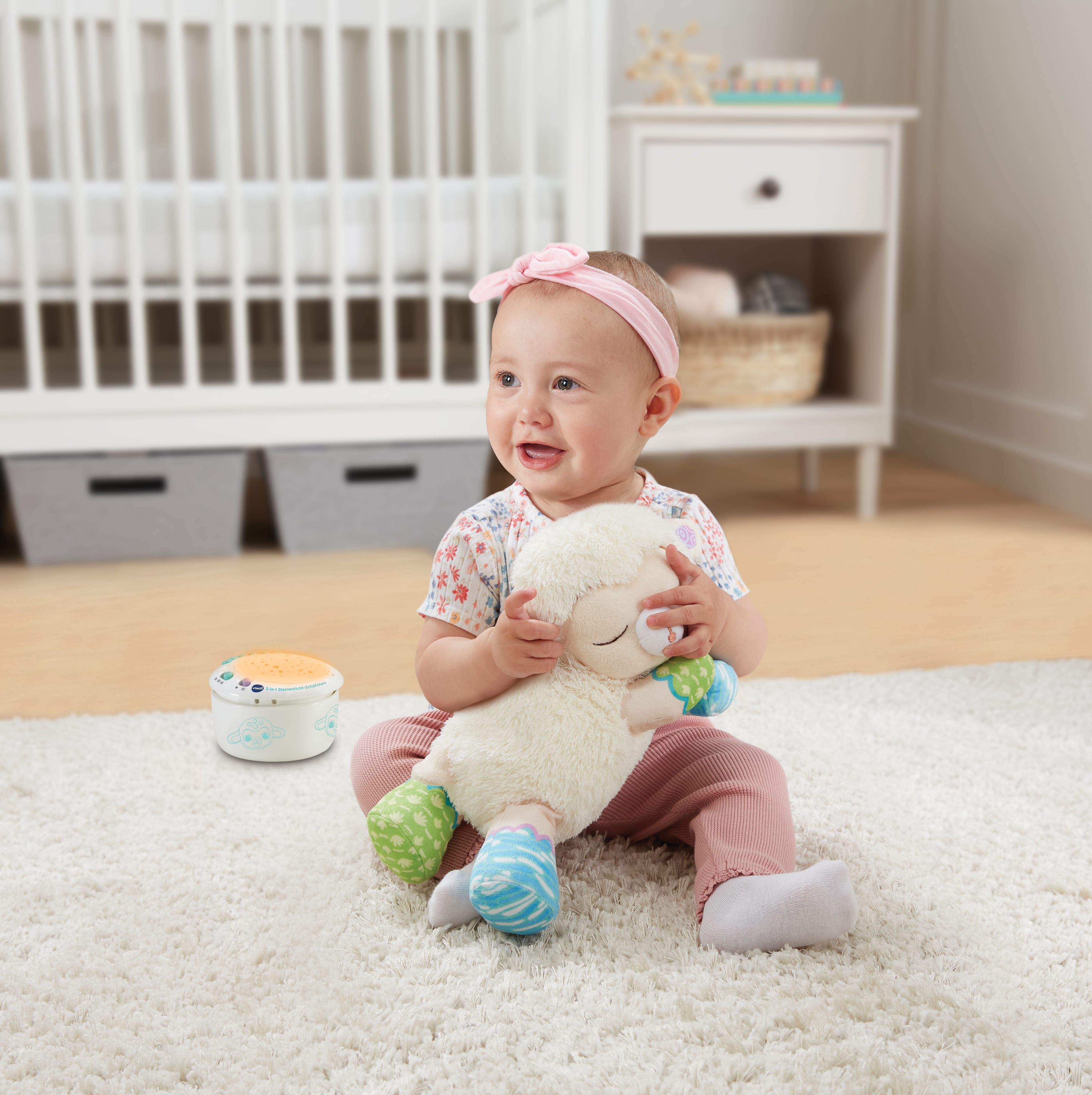 VTECH 3-in-1 Sternenlicht-Schäfchen Plüschfigur, Mehrfarbig
