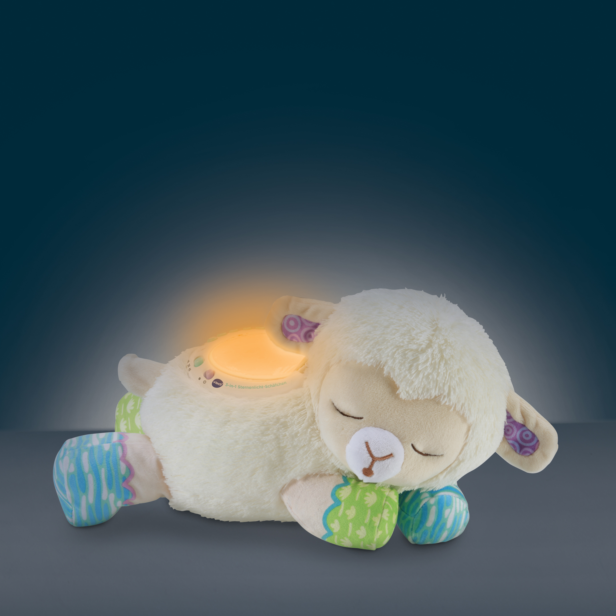VTECH 3-in-1 Sternenlicht-Schäfchen Plüschfigur, Mehrfarbig