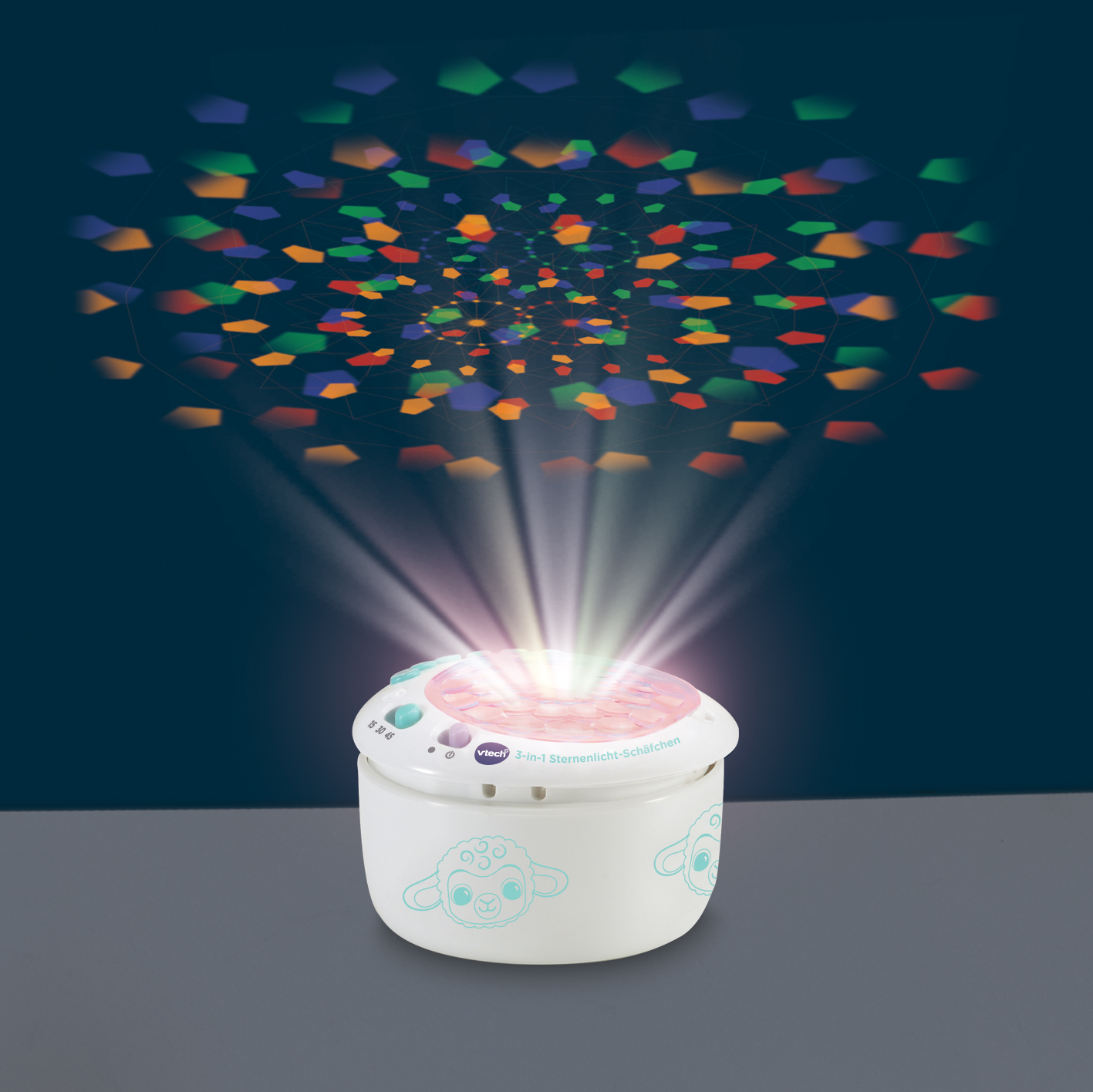 VTECH 3-in-1 Sternenlicht-Schäfchen Plüschfigur, Mehrfarbig
