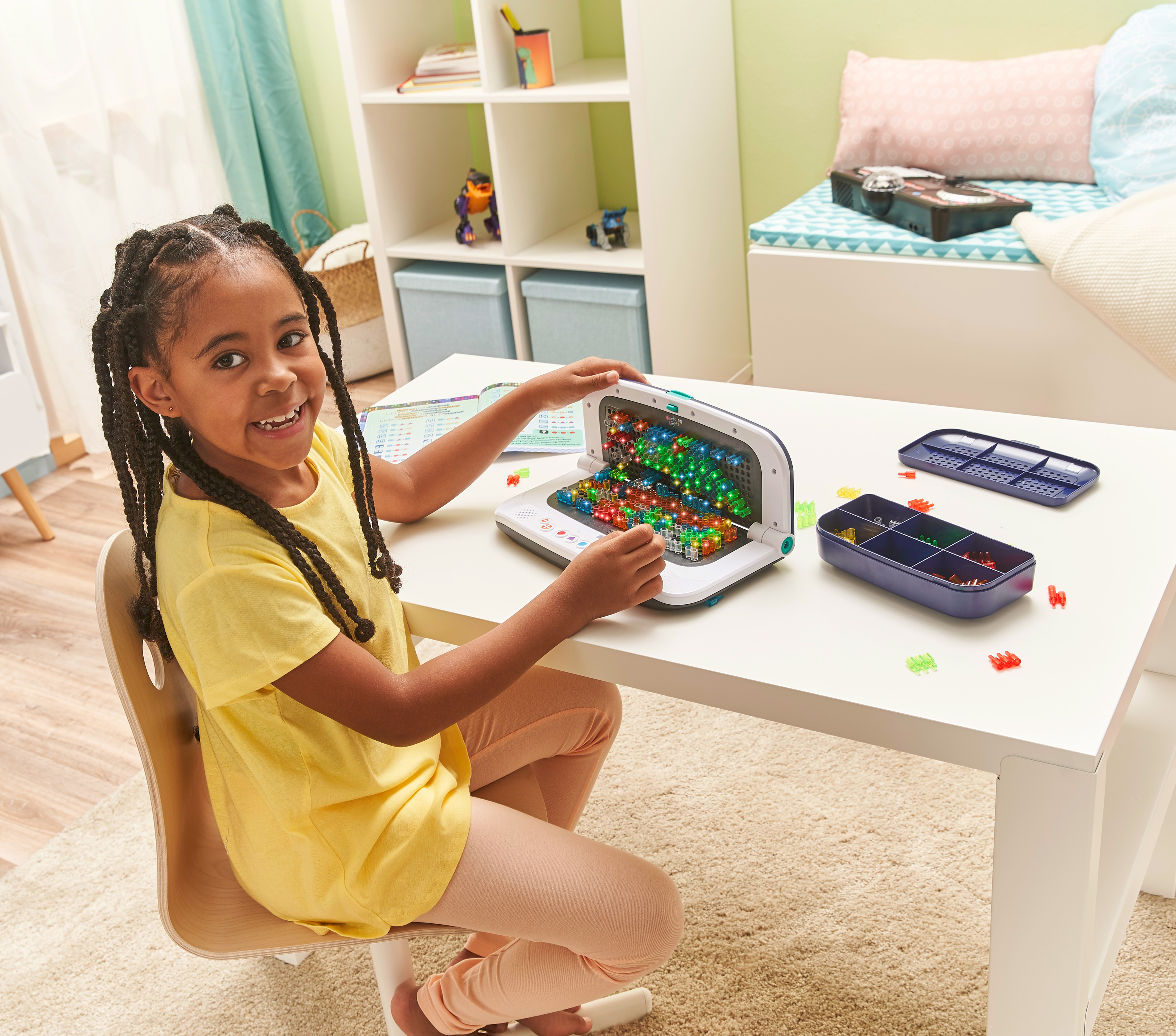 VTECH Magic Lights 3D Elektronisches Steckspiel, Mehrfarbig