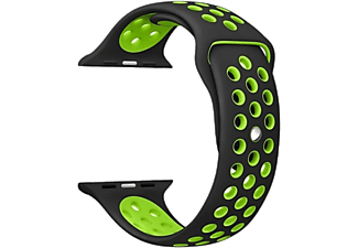 CELLECT Apple watch szilikon sport óraszíj, 38/40/41mm, fekete-zöld (STRAP-APW38-BK-G)