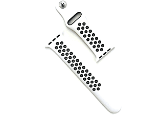 CELLECT Apple watch szilikon sport óraszíj, 38/40/41mm, fehér-fekete (STRAP-APW38-WBK)