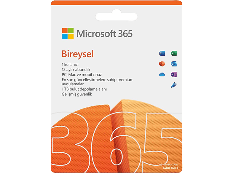 MICROSOFT Office 365 Bireysel 1 Yıl (Dijital İndirilebilir Lisans