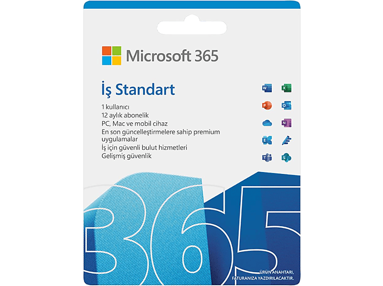 MICROSOFT Office 365 İş Standart 1 Yıl (Dijital İndirilebilir