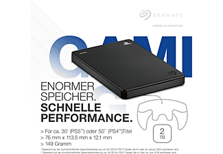 SEAGATE Gamedrive für Playstation 4 und Playstation 5, Festplatte extern, Schwarz