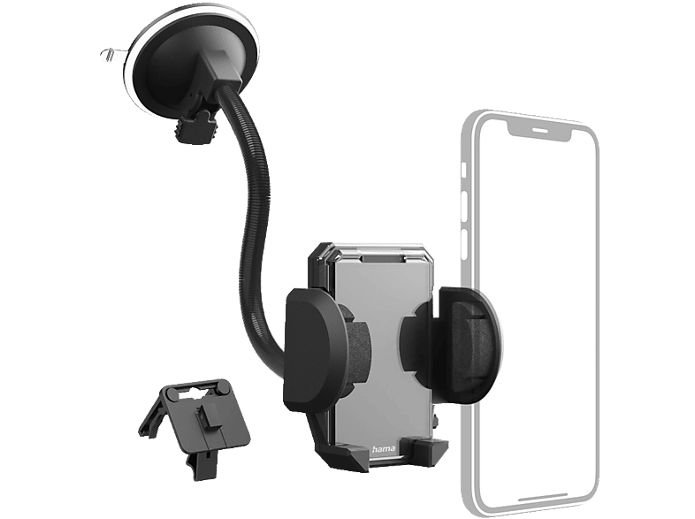L.Ru UG Handyhalterung Handyhalter fürs Auto Armaturenbrett 360° Drehbar  Handy-Halterung, (Windschutzscheibe KFZ Handy Halterung)