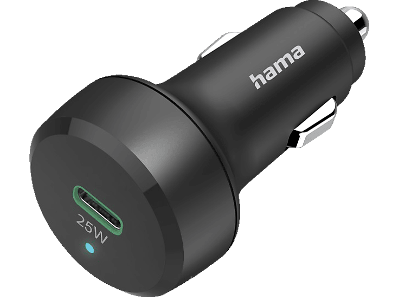 Hama Auto-Schnellladegerät, USB-C, Power Delivery (PD) / Qualcomm®, 25 W, Schwarz